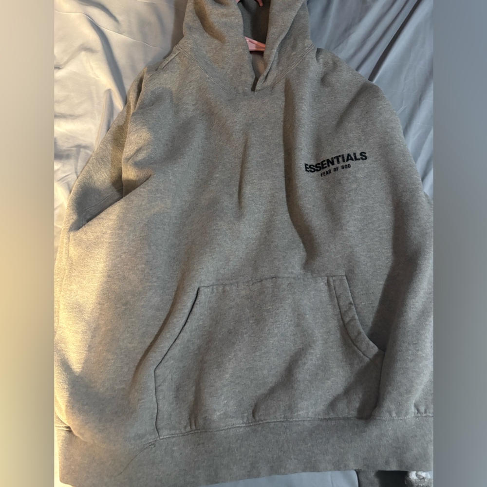 Essentials Heather Gray Hoodie Sweater for Men